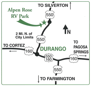 Directions to Alpen Rose RV Park
